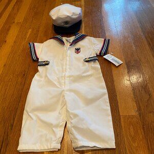 Vintage Baby Boy 1 Piece Sailor Outfit W/Hat! 6-9 Months NWT